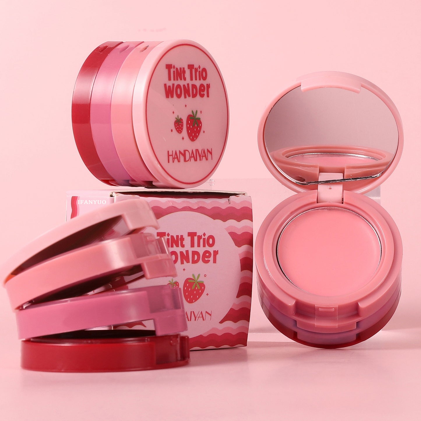 3 In 1 Matte Lip Mud Blusher Cream