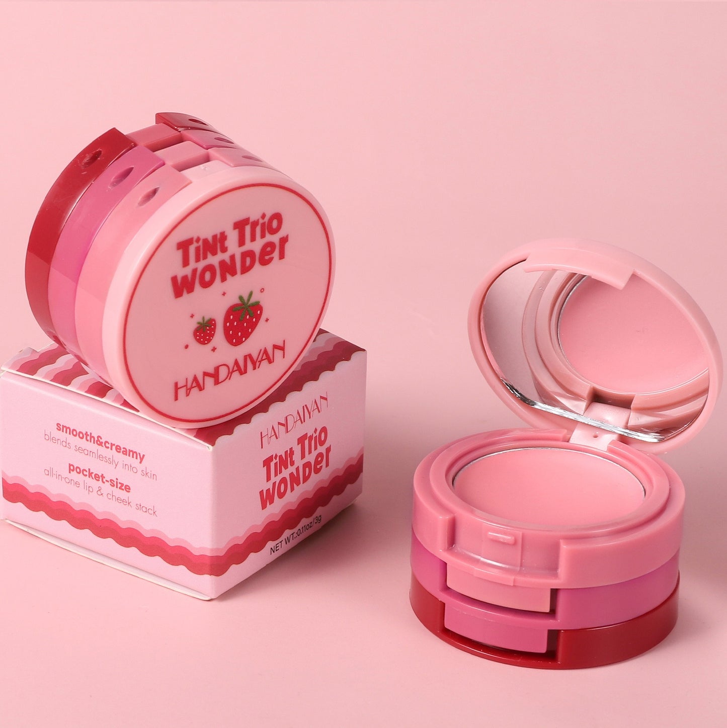 3 In 1 Matte Lip Mud Blusher Cream