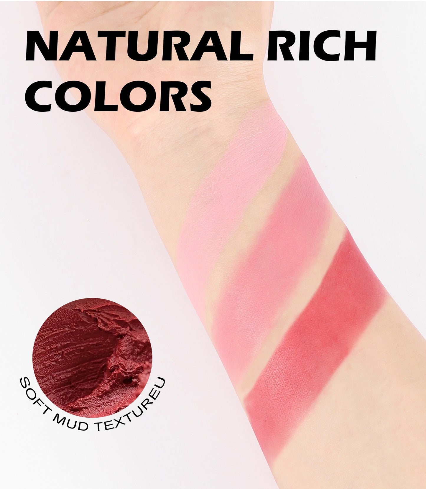 3 In 1 Matte Lip Mud Blusher Cream