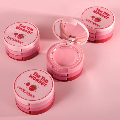 3 In 1 Matte Lip Mud Blusher Cream